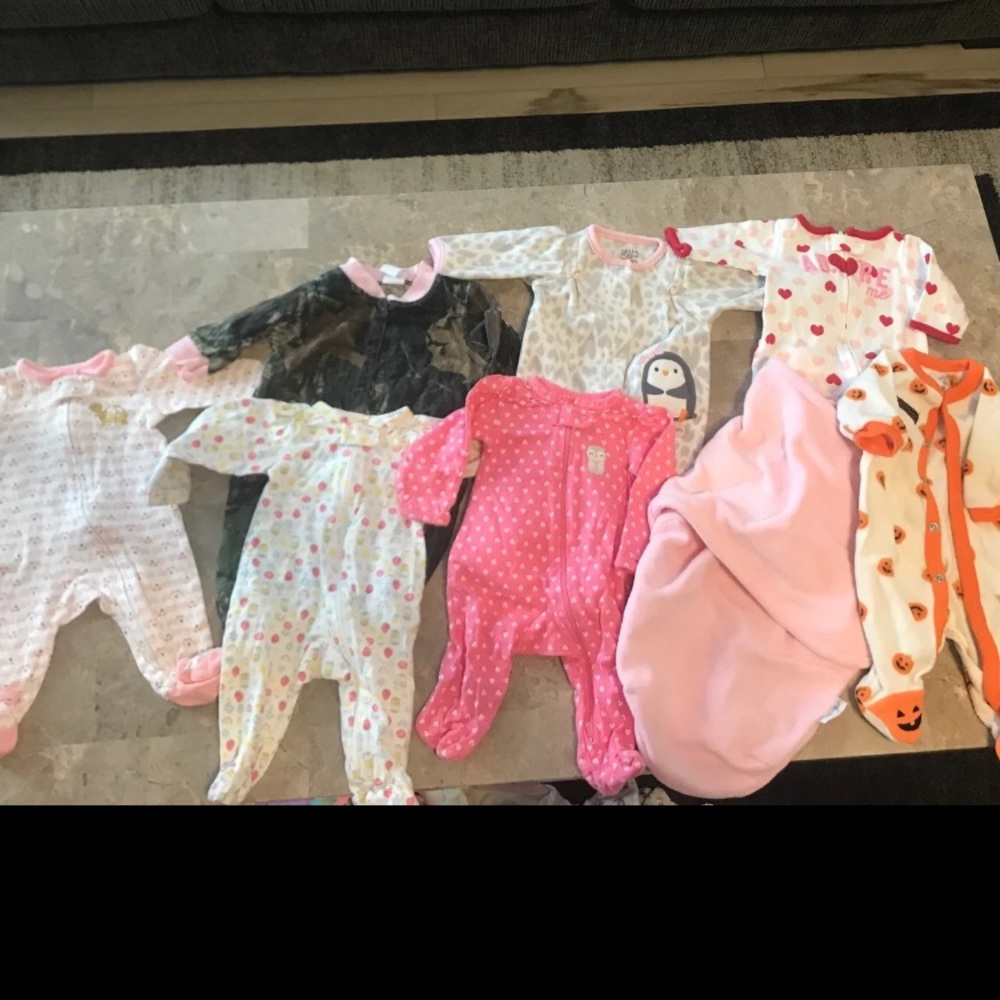 Newborn girl clothes sleepers